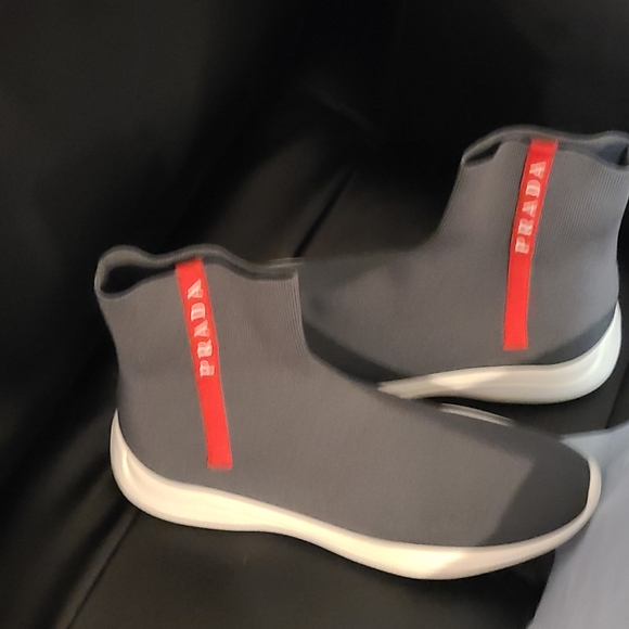 AUTHENTIC PRADA LOGO SOCK SNEAKERS - Picture 2 of 5